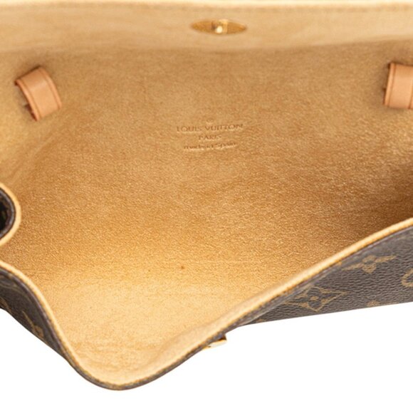 LOUIS VUITTON Brown Monogram Leather Pochette Shoulder Bag - Picture 7 of 10